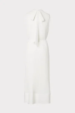 MILLY Day Dresses-Melina Solid Pleated Dress