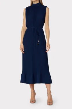 MILLY Guest Of Dresses-Melina Solid Pleated Dress