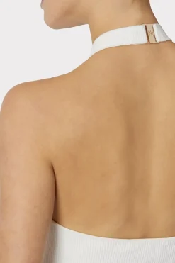 MILLY Sweaters & Knits-Metal Neck Trim Halter Top