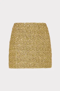 MILLY Skirts-Metallic Tweed Modern Mini Skirt