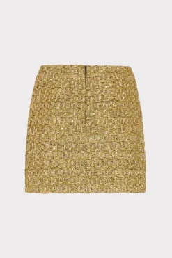 MILLY Skirts-Metallic Tweed Modern Mini Skirt