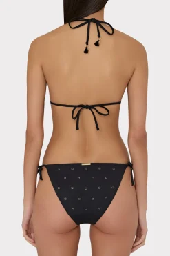 MILLY Jumpsuits & Rompers-Millie Diamond Heat Set Triangle Bikini Top