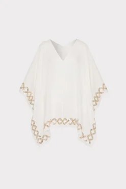 MILLY Cover-Ups-Mirrored Embroidery Caftan