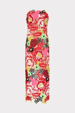 MILLY Jumpsuits & Rompers-Multi Color Lace Dress