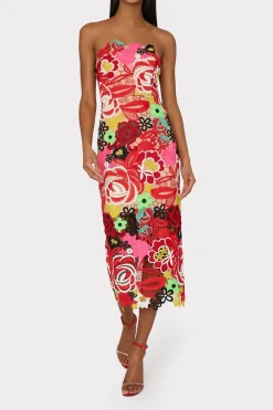 MILLY Jumpsuits & Rompers-Multi Color Lace Dress