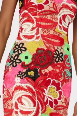 MILLY Jumpsuits & Rompers-Multi Color Lace Dress