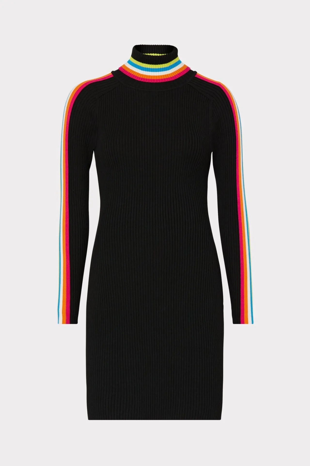 MILLY Knit Dresses-Multi Color Racer Stripe Mini Dress