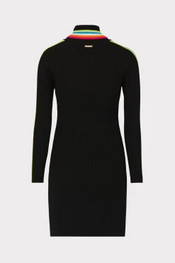 MILLY Knit Dresses-Multi Color Racer Stripe Mini Dress