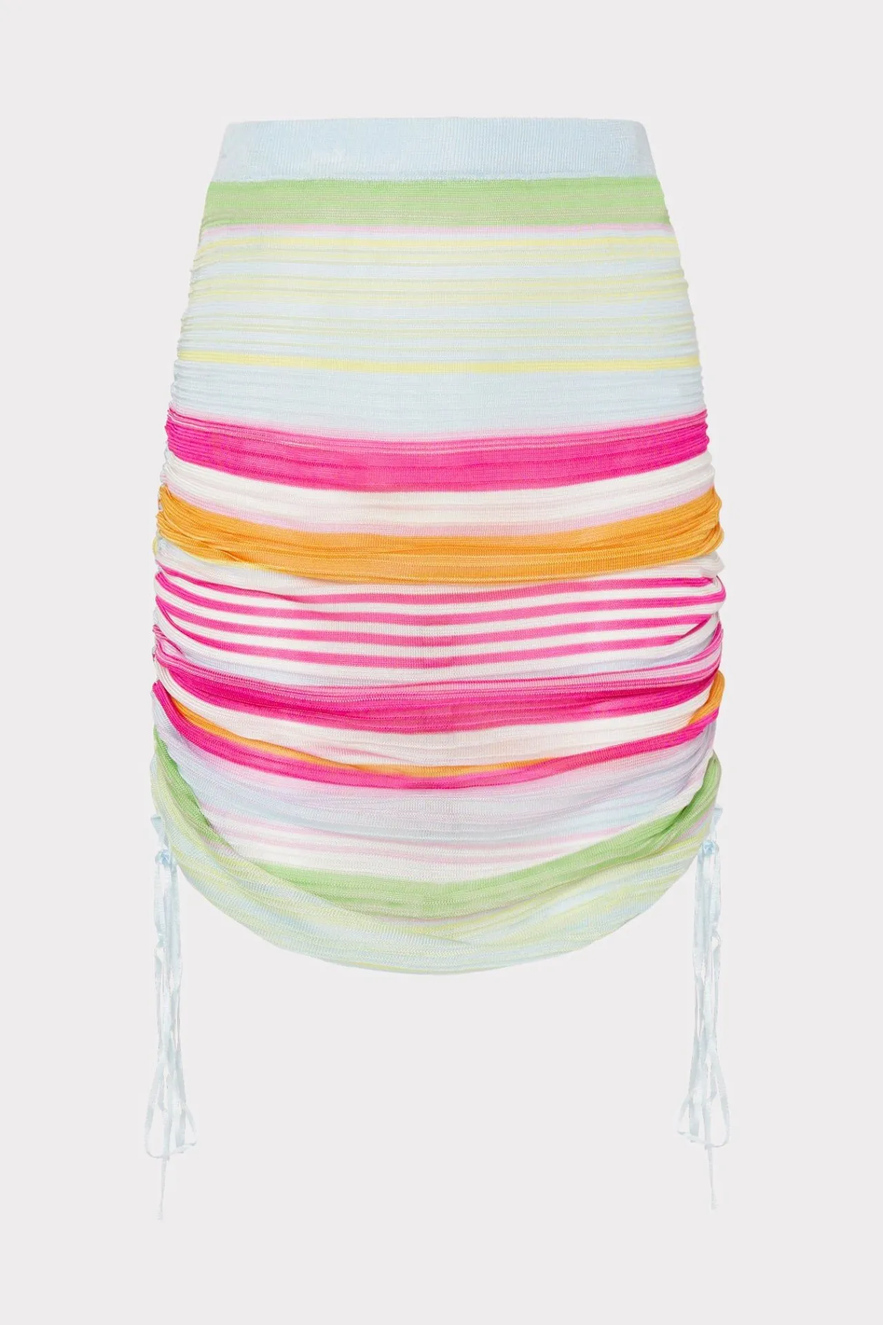 MILLY Jumpsuits & Rompers-Multi Stripe Ruched Skirt