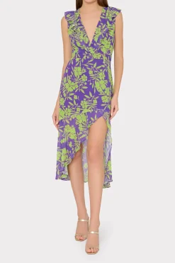 MILLY Jumpsuits & Rompers-Nanci Marigold Aroma Ruffle Dress