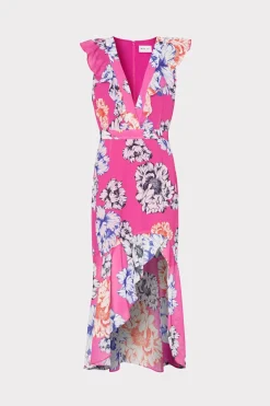 MILLY Cocktail Dresses-Nanci Petals In Bloom Ruffle Dress
