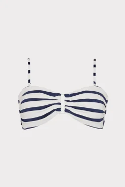 MILLY Jumpsuits & Rompers-Nautical Stripe Bikini Top