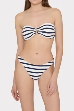 MILLY Jumpsuits & Rompers-Nautical Stripe Bikini Top