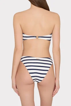 MILLY Jumpsuits & Rompers-Nautical Stripe Bikini Top