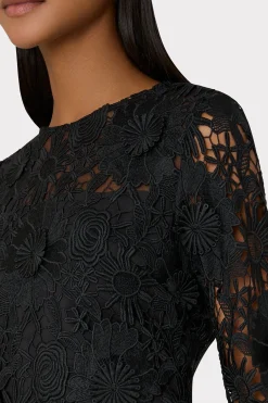MILLY Little Black Dresses-Nessa 3D Lace Dress