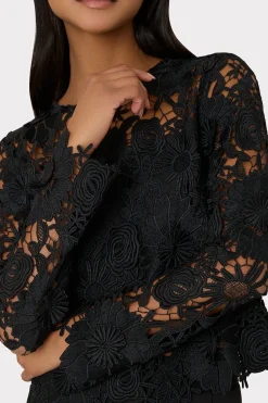 MILLY Jumpsuits & Rompers-Nori 3D Lace Shirt