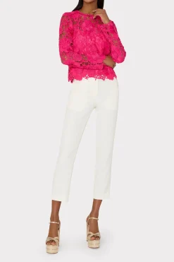 MILLY Jumpsuits & Rompers-Nori 3D Lace Shirt