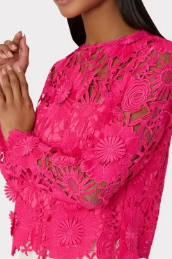 MILLY Jumpsuits & Rompers-Nori 3D Lace Shirt