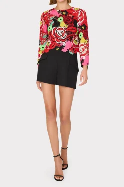 MILLY Jumpsuits & Rompers-Nori Multi Color Lace Top