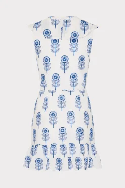MILLY Day Dresses-Novi Poppy Embroidery Wrap Dress