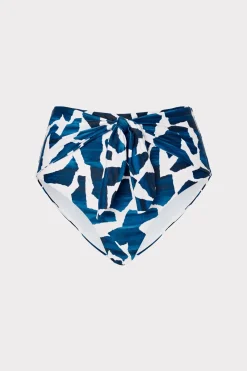 MILLY Bikinis-Ocean Puzzle Tie Bikini Bottom