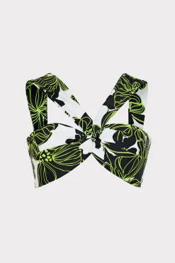 MILLY Jumpsuits & Rompers-Olivia Sea Of Petals Draped Bandeau Top