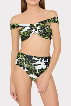 MILLY Jumpsuits & Rompers-Olivia Sea Of Petals Draped Bandeau Top