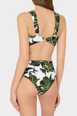 MILLY Jumpsuits & Rompers-Olivia Sea Of Petals Draped Bandeau Top