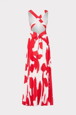 MILLY Jumpsuits & Rompers-Oria Grand Foliage Pleated Dress