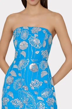 MILLY Jumpsuits & Rompers-Orion Sequin Embellished Linen Dress