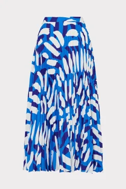 MILLY Jumpsuits & Rompers-Otha Brushstroke Pleated Skirt