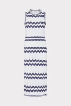 MILLY Sweaters & Knits-Oversized Zig Zag Midi Dress