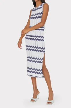 MILLY Sweaters & Knits-Oversized Zig Zag Midi Dress