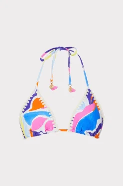 MILLY Bikinis-Painted Bloom Bikini Top