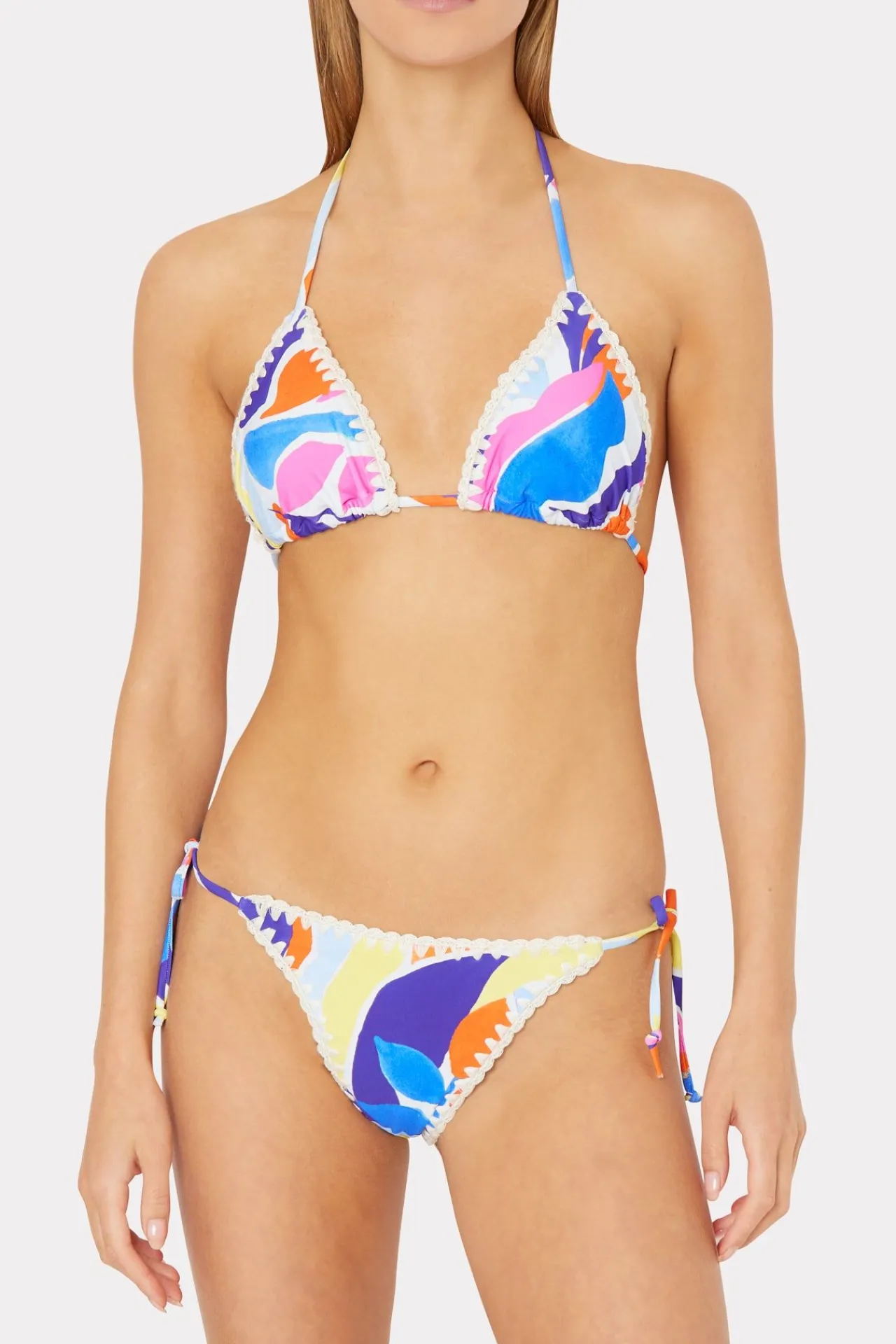 MILLY Bikinis-Painted Bloom Bikini Top