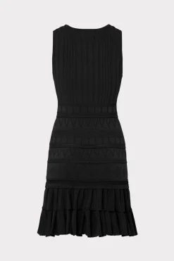 MILLY Day Dresses-Pepper Knit Ruffle Mini Dress