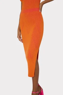 MILLY Sweaters & Knits-Plaited Knit Midi Skirt