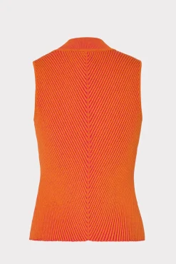 MILLY Sweaters & Knits-Plaited Knit Shell Top