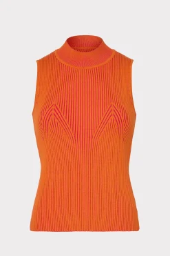 MILLY Tops-Plaited Knit Shell Top