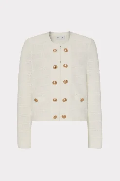 MILLY Sweaters & Knits-Pointelle Textured Knit Jacket