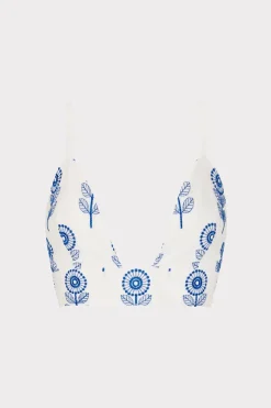 MILLY Tops-Poppy Embroidery Top