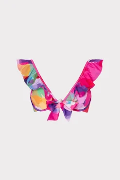 MILLY Jumpsuits & Rompers-Rainbow Waterfall Ruffle Bikini Top