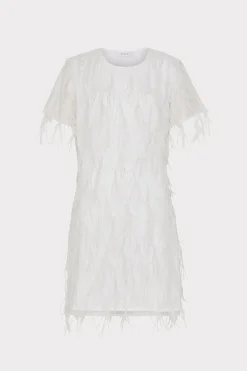 MILLY White Dresses-Rana Feather Dress