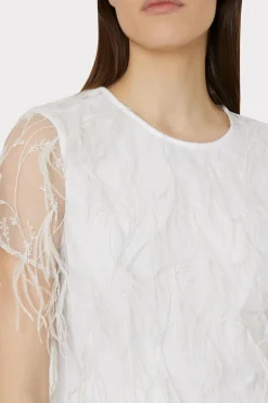 MILLY White Dresses-Rana Feather Dress