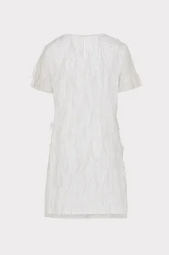 MILLY White Dresses-Rana Feather Dress