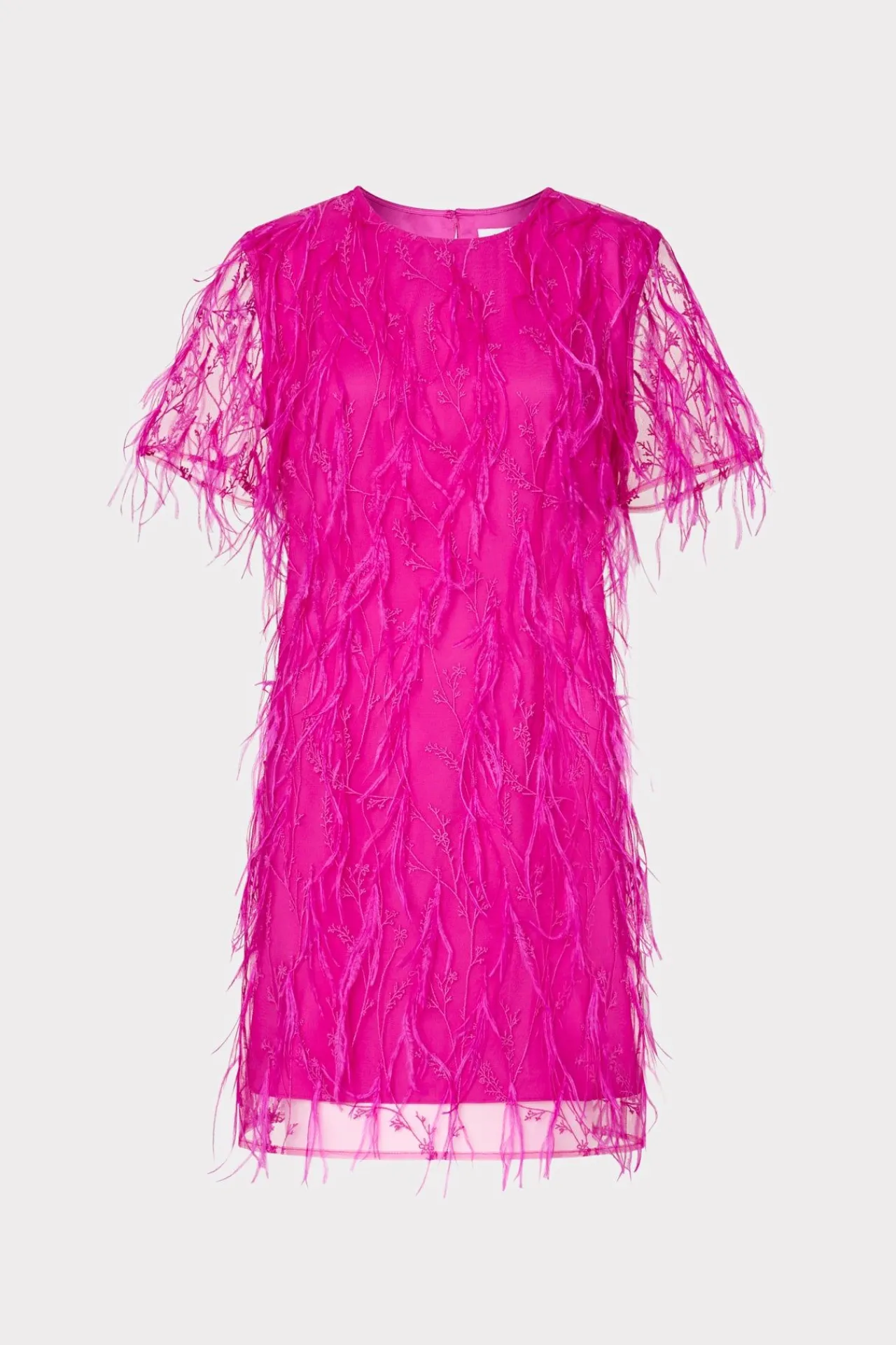 MILLY Pink Dresses-Rana Feather Dress