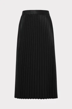 MILLY Skirts-Rayla Vegan Leather Pleated Skirt