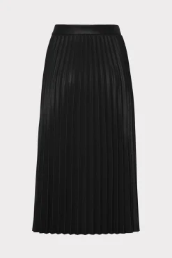 MILLY Skirts-Rayla Vegan Leather Pleated Skirt