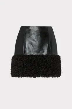 MILLY Skirts-Rochelle Crinkle Vegan Leather Skirt