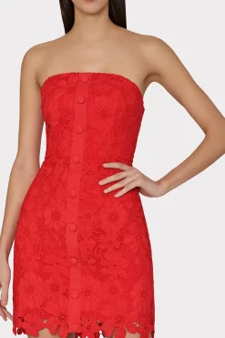 MILLY Mini Dresses-Roja Lace Mini Dress